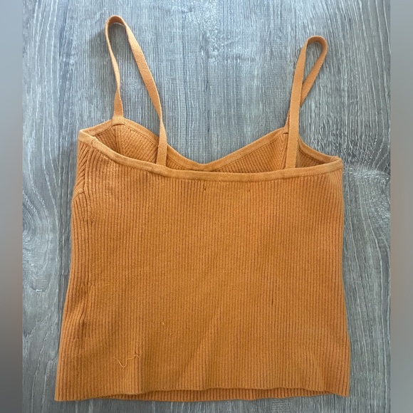 XS MADEWELL ORANGE CORSET SWEATER TANK TOP - Picture 2 of 4